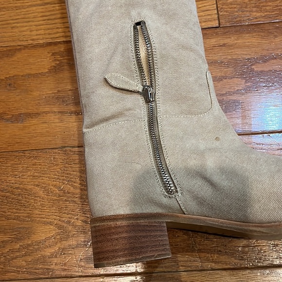 Prada. Bone. Canvas Boot. Size 38.5 - Picture 8 of 13